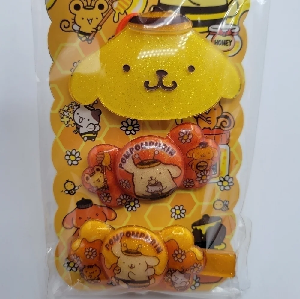 Sanrio Pompompurin Honey Bee Hair Accessory Set 3 pack
